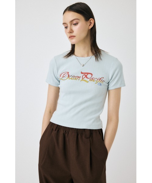 MOUSSY(マウジー)の「OP PICOT EYELET Tシャツ(Tシャツ/カットソー・レディース・ブラック/ライトブルー/オフホワイト・FREE)」の20枚目の写真