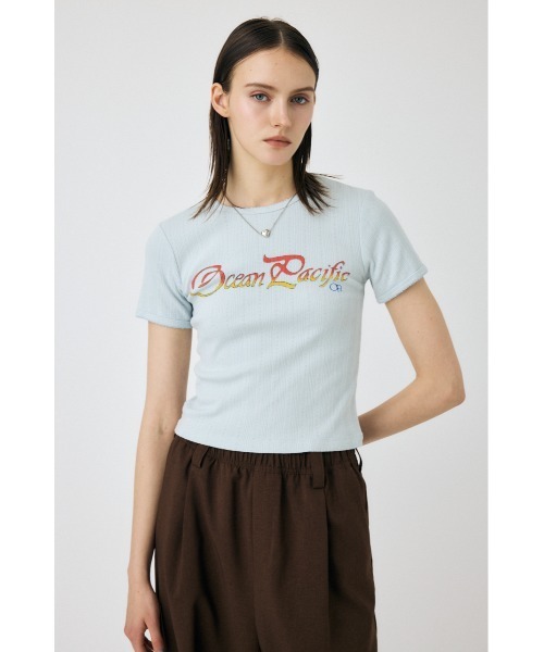 MOUSSY(マウジー)の「OP PICOT EYELET Tシャツ(Tシャツ/カットソー・レディース・ブラック/ライトブルー/オフホワイト・FREE)」の19枚目の写真