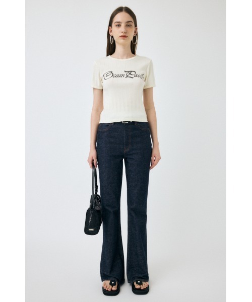 MOUSSY(マウジー)の「OP PICOT EYELET Tシャツ(Tシャツ/カットソー・レディース・ブラック/ライトブルー/オフホワイト・FREE)」の12枚目の写真