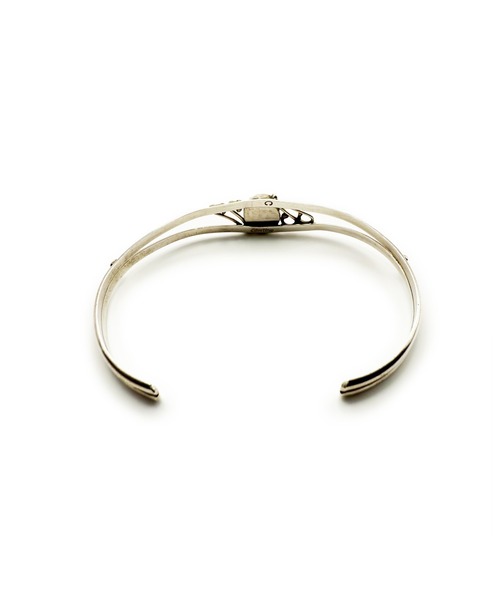 Indian Jewelry（インディアンジュエリー）の「THEATER シアター ネイティブデザインティックフラットコッパーバングル Made in USA（バングル/リストバンド・メンズ・ブルー/ホワイト・FREE）」の8枚目の写真