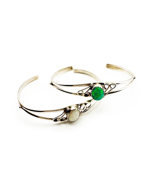 Indian Jewelry（インディアンジュエリー）の「THEATER シアター ネイティブデザインティックフラットコッパーバングル Made in USA（バングル/リストバンド・メンズ・ブルー/ホワイト・FREE）」の12枚目の写真