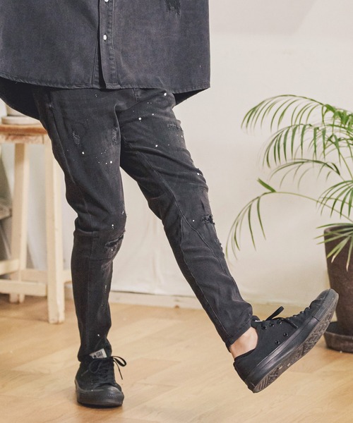 最新の激安 ブランド古着】ダメージ加工デニムパンツ（デニムパンツ パンツ