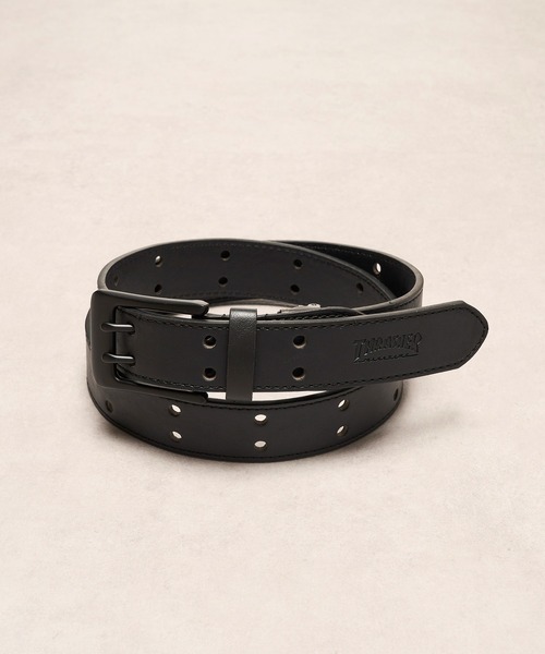 THRASHER(スラッシャー)の「【THRASHER】THR-023 THRASHER Double Pin Belt(ベルト・メンズ・ダークブラウン/ブラック・FREE)」の1枚目の写真