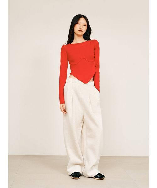 null.(ヌル)の「タックスウェットパンツ(その他パンツ・レディース・ネイビー/ブラック/オートミール・M/S)」の4枚目の写真