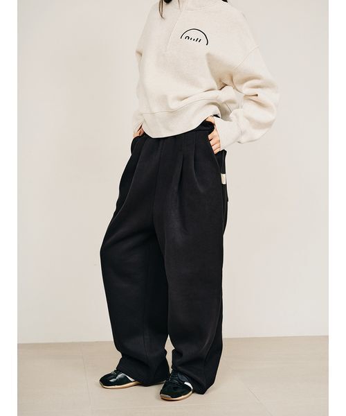 null.(ヌル)の「タックスウェットパンツ(その他パンツ・レディース・ネイビー/ブラック/オートミール・M/S)」の2枚目の写真