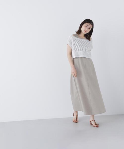 NATURAL BEAUTY BASIC(ナチュラルビューティーベーシック)の「◇透かし編みニット&アメスリワンピース(ワンピース・レディース・グレー系その他/ベージュ系その他・P/S/MEDIUM)」の19枚目の写真