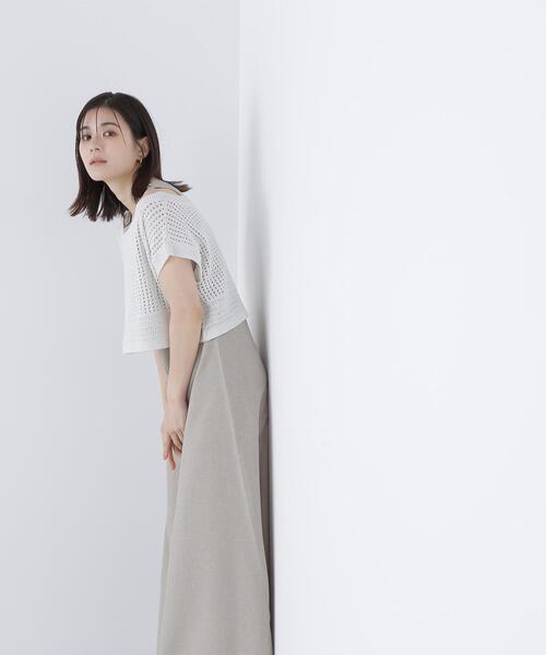 NATURAL BEAUTY BASIC(ナチュラルビューティーベーシック)の「◇透かし編みニット&アメスリワンピース(ワンピース・レディース・グレー系その他/ベージュ系その他・P/S/MEDIUM)」の18枚目の写真