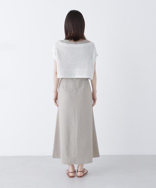 NATURAL BEAUTY BASIC(ナチュラルビューティーベーシック)の「◇透かし編みニット&アメスリワンピース(ワンピース・レディース・グレー系その他/ベージュ系その他・P/S/MEDIUM)」の10枚目の写真