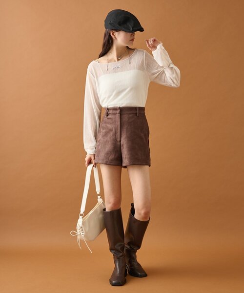 mystic（ミスティック）の「シアースラブロングTシャツ（Tシャツ/カットソー・レディース・イエロー/オフホワイト/ブラック・FREE）」の9枚目の写真