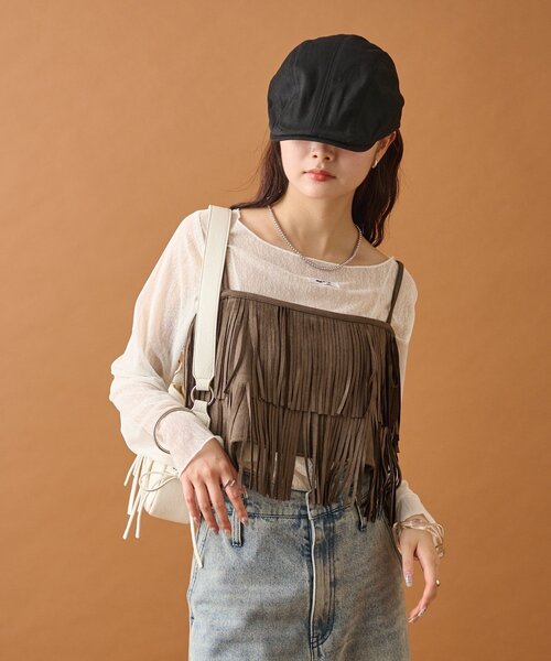 mystic（ミスティック）の「シアースラブロングTシャツ（Tシャツ/カットソー・レディース・イエロー/オフホワイト/ブラック・FREE）」の11枚目の写真