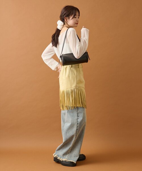 mystic（ミスティック）の「シアースラブロングTシャツ（Tシャツ/カットソー・レディース・イエロー/オフホワイト/ブラック・FREE）」の15枚目の写真