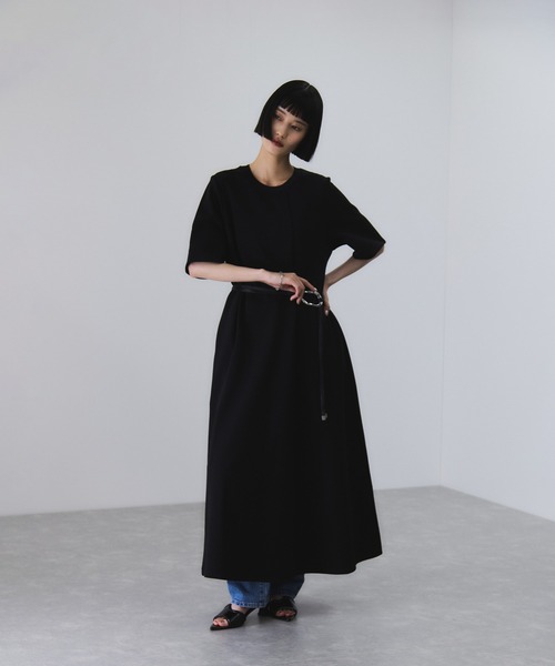 セール】【サステナブル】ベルトコンビアシメワンピース（ワンピース