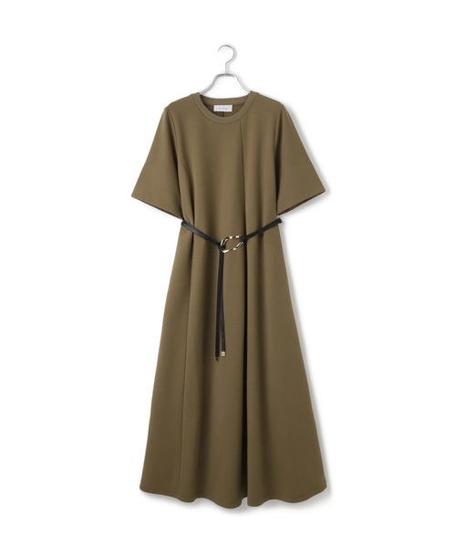 ADAM ET ROPE'（アダムエロペ）の「【サステナブル】ベルトコンビアシメワンピース（ワンピース・レディース・ブラック/ブラウン・FREE）」の17枚目の写真