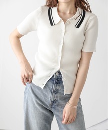 ポロニット カーディガン