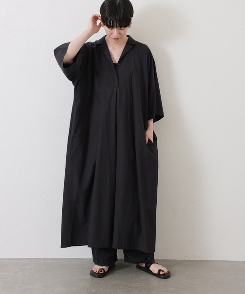 JOURNAL STANDARD LUXE（ジャーナルスタンダード　ラックス）の「ミリタリークロス ワンピース（ワンピース・レディース・ブラック・FREE）」の6枚目の写真