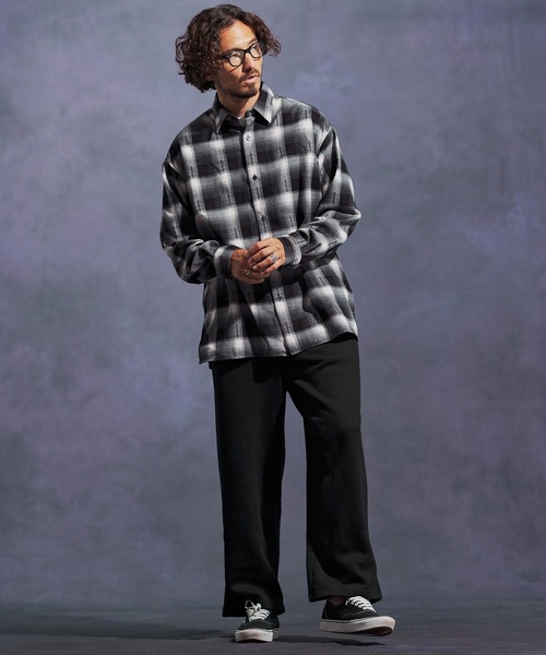 Jih Nunc(ジーヌンク)の「ms6168-起毛オンブレーチェックシャツ(シャツ/ブラウス・メンズ・ベージュ/レッド/ホワイト・L/M/S)」の20枚目の写真