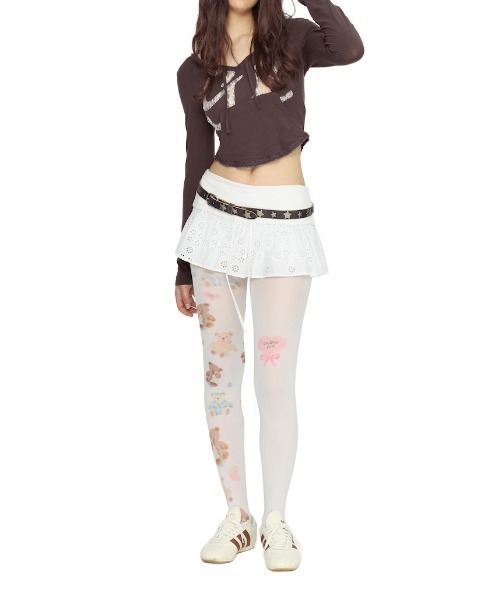 GLOWNY（グロウニ―）の「NAOMI BELT MINI SKIRT（スカート・レディース・ブラウン/ブラック/ホワイト・MEDIUM/SMALL/LARGE）」の4枚目の写真
