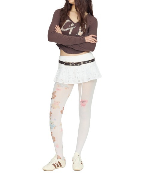 GLOWNY（グロウニ―）の「NAOMI BELT MINI SKIRT（スカート・レディース・ブラウン/ブラック/ホワイト・MEDIUM/SMALL/LARGE）」の5枚目の写真