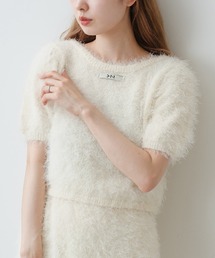 Kastane | 【2025AW/セットアップ対応/前後2WAY】シャギー半袖カーディガン(カーディガン/ボレロ)