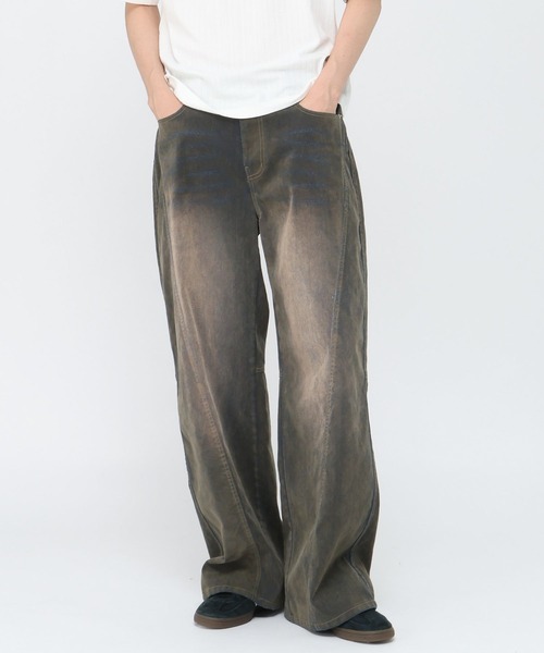 3.3 Field Trip （3.3フィールドトリップ）の「3.3 Field Trip／カーブフロッキーデニム（デニムパンツ・メンズ・ブラウン/ブルー・LARGE/MEDIUM）」の6枚目の写真