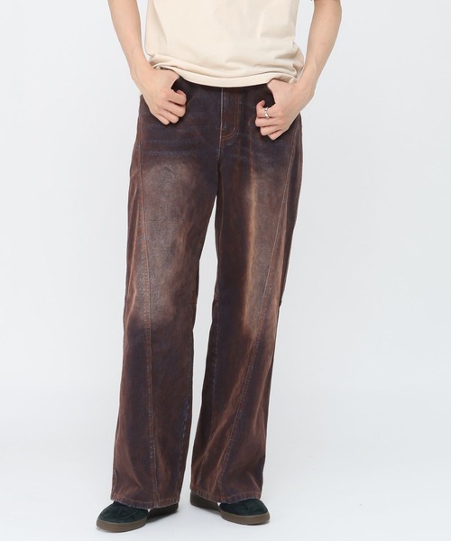 3.3 Field Trip （3.3フィールドトリップ）の「3.3 Field Trip／カーブフロッキーデニム（デニムパンツ・メンズ・ブラウン/ブルー・LARGE/MEDIUM）」の11枚目の写真