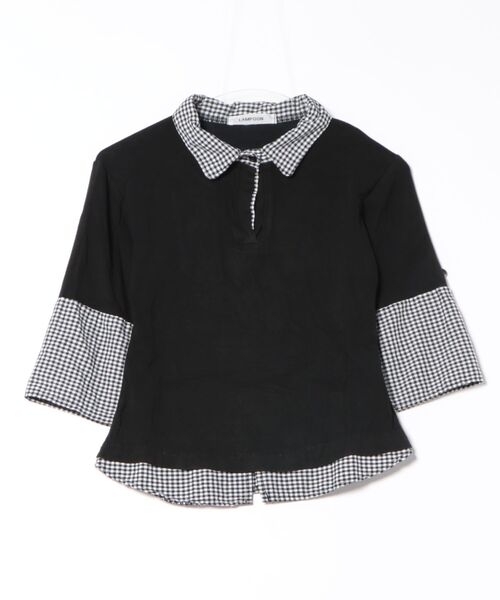 VIBGYOR（ヴィブジョー）の「【LAMPOON】フェイクレイヤードトップス（その他トップス・レディース・ブラック・MEDIUM/LARGE/SMALL）」の5枚目の写真