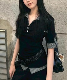 【LAMPOON】フェイクレイヤードトップス