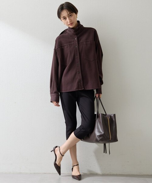 ウィムガゼット　デニムボウタイシャツ Whim Gazette ブラウス シャツ デニムボウタイシャツ レディース