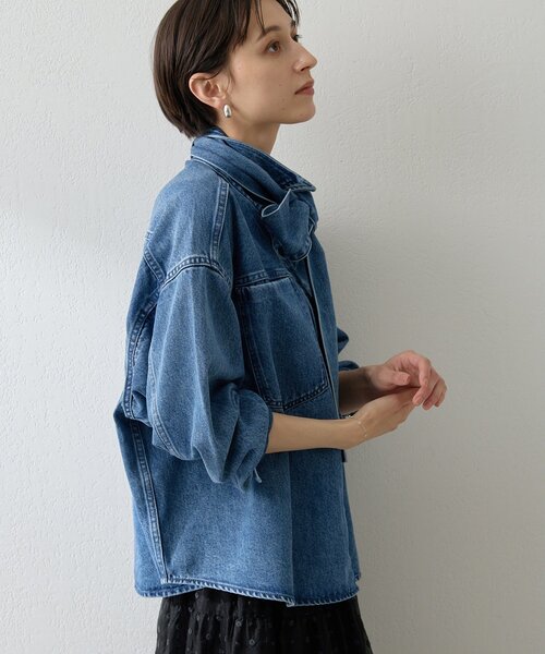 デニムボウタイシャツ（シャツ/ブラウス）｜Whim Gazette（ウィム