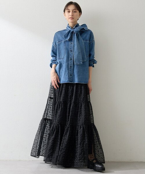 デニムボウタイシャツ（シャツ/ブラウス）｜Whim Gazette