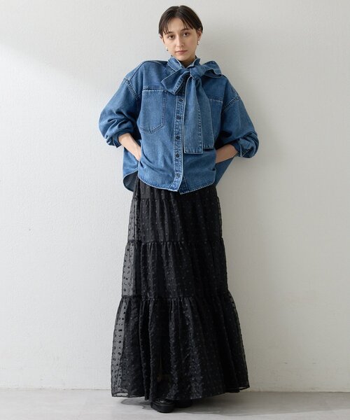 デニムボウタイシャツ（シャツ/ブラウス）｜Whim Gazette（ウィム