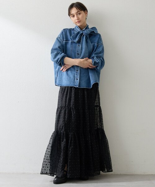 デニムボウタイシャツ（シャツ/ブラウス）｜Whim Gazette（ウィム