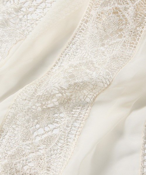 AIMER（エメ）の「レース×シフォンストール（ストール/ショール・レディース・ベージュ/ブラック・ﾌﾘ-）」の9枚目の写真