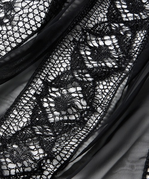 AIMER（エメ）の「レース×シフォンストール（ストール/ショール・レディース・ベージュ/ブラック・ﾌﾘ-）」の11枚目の写真