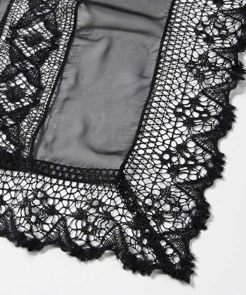 AIMER（エメ）の「レース×シフォンストール（ストール/ショール・レディース・ベージュ/ブラック・ﾌﾘ-）」の12枚目の写真