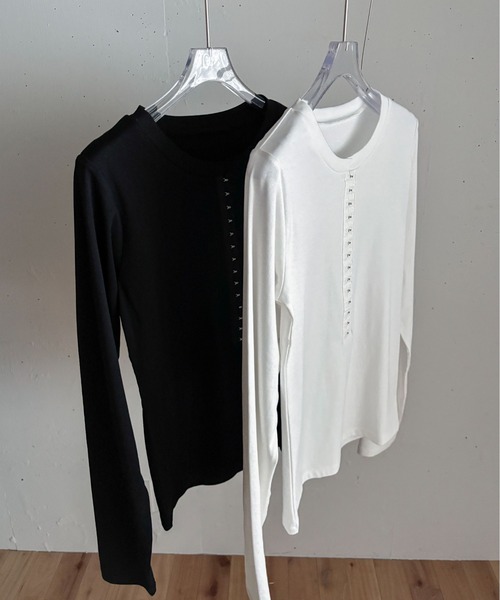 feepur（フェピュール）の「フライスホックロンTee（Tシャツ/カットソー・レディース・オフホワイト/ブラック・MEDIUM）」の22枚目の写真