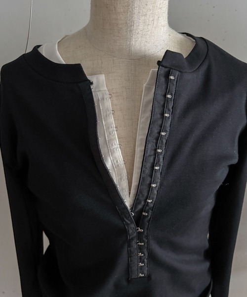 feepur（フェピュール）の「フライスホックロンTee（Tシャツ/カットソー・レディース・オフホワイト/ブラック・MEDIUM）」の21枚目の写真