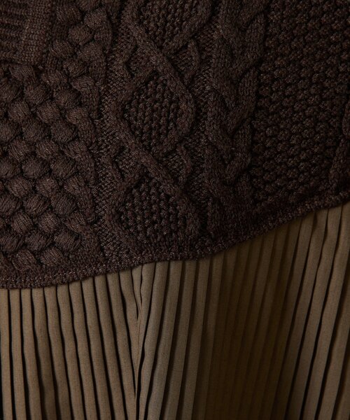 Jena espace merveilleux(ジェナ エスパスメルヴェイユ)の「ケーブルニットドッキングブラウス(シャツ/ブラウス・レディース・ブラック/ベージュ/ブラウン・FREE)」の13枚目の写真