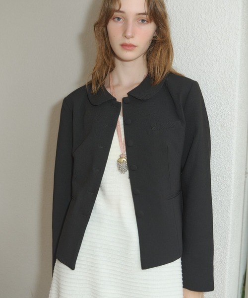 GIUNON カラーレスショートジャケットコート collarless short jacket coat / カラーレスショートジャケットコート