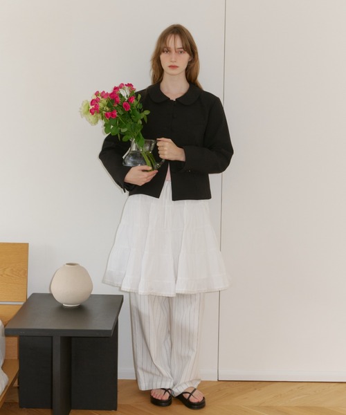 round collar short jacket / ラウンドカラーショートジャケット