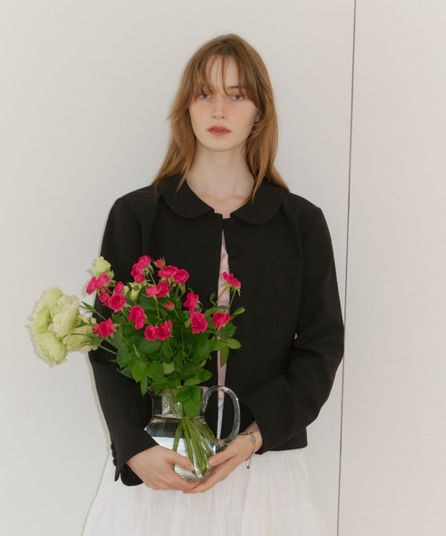 round collar short jacket / ラウンドカラーショートジャケット