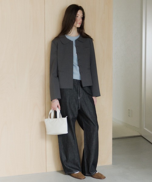 セール】round collar short jacket / ラウンドカラーショート