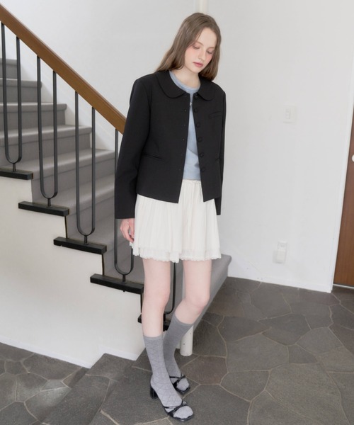 セール】round collar short jacket / ラウンドカラーショート