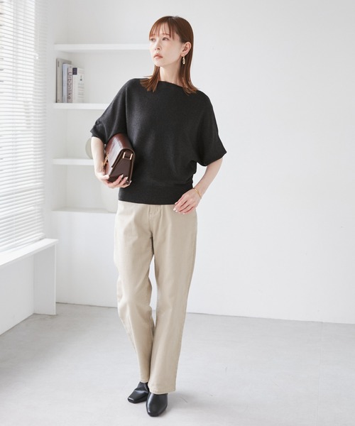 ROPE' PICNIC（ロペピクニック）の「ラメ混ドルマン7分袖ニット（ニット/セーター・レディース・チャコールグレー/ライトグレー/ベージュ/サックスブルー・FREE）」の5枚目の写真