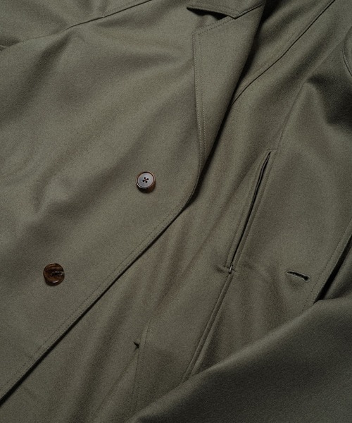 WILD LIFE TAILOR Adam et Rope'(ワイルドテーラーアダムエロペ )の「【WILD LIFE TAILOR】WOOL MELTON COAT(その他アウター・メンズ・カーキ・L/M)」の4枚目の写真