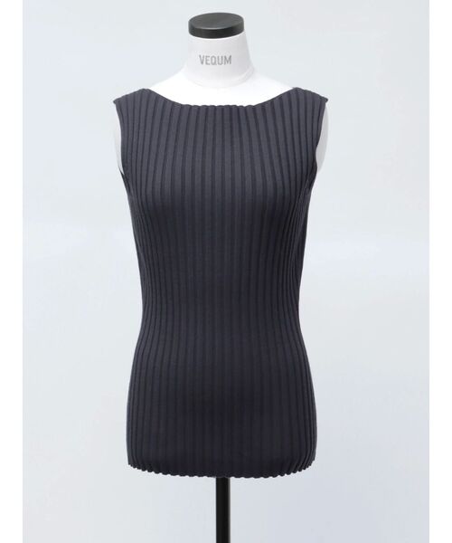 VEQUM(VEQUM)の「【VEQUM】WIDE RIB KNIT TT(ニット/セーター・レディース・ネイビー/ベージュ/ブラック・FREE)」の8枚目の写真