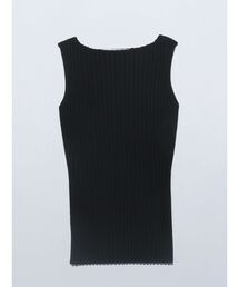 【VEQUM】WIDE RIB KNIT TT