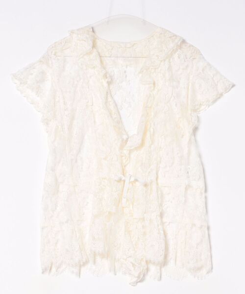 インゲボルグ　今期フランス製リバーレースフリルベスト美品　yuna様 フランス製リバーレースフリルベスト（ベスト）｜INGEBORG