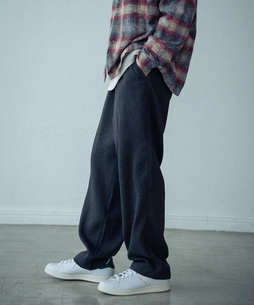 RATTLE TRAP（ラトルトラップ）の「ジンコードストライプワンタックテーパードパンツ（その他パンツ・メンズ・ブラウン/グレー・M/L）」の6枚目の写真