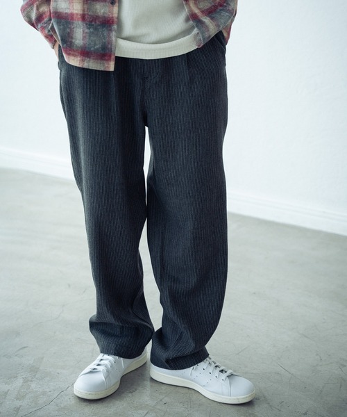 RATTLE TRAP（ラトルトラップ）の「ジンコードストライプワンタックテーパードパンツ（その他パンツ・メンズ・ブラウン/グレー・M/L）」の10枚目の写真